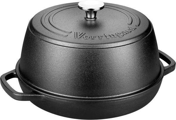 Pre-Seasoned Cast Iron Dutch Oven Pot with Lid for Bread Baking, Include Sourdough Bread Baking Supplies like Banneton Bread Proofing Basket, Bread Oven, 6 Quart7