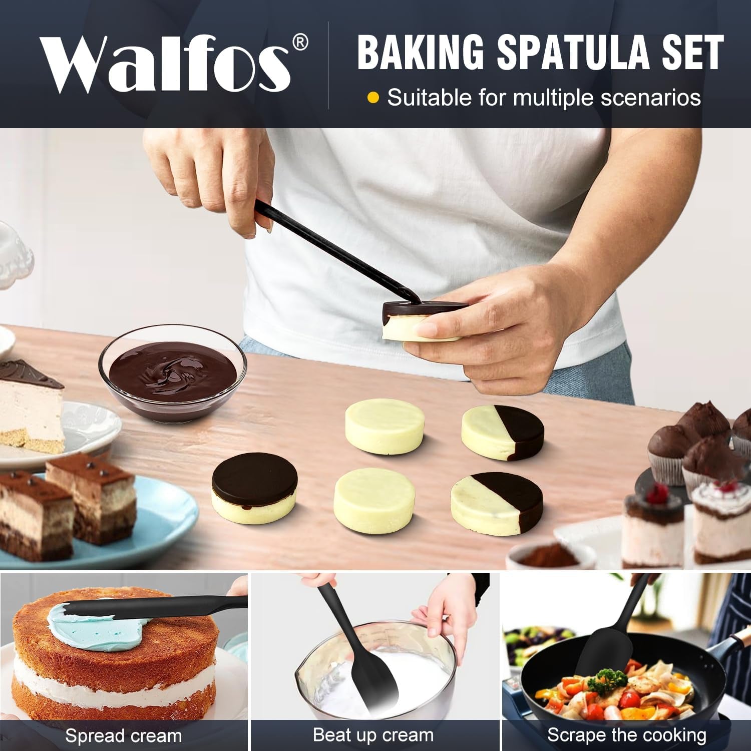 600-f-high-heat-resistant-silicone-spatula-set-of-5-food-grade-rubber-spatula-set-for-baking-cooking-mixing-bpa-free-non-stick-and-dishwasher-safe-black