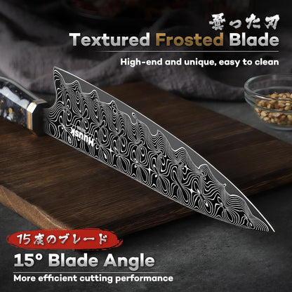 Damascus Chef Knife 8 Inch, Super Sharp Japanese Kitchen Knives5