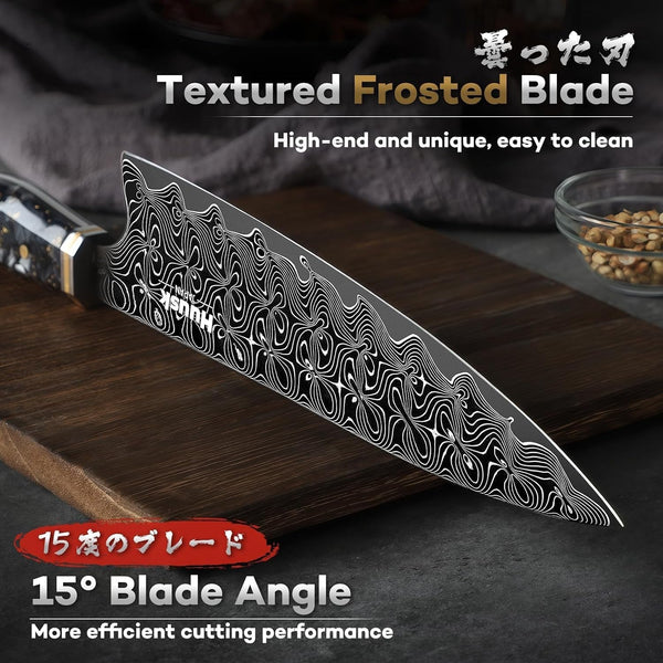 Damascus Chef Knife 8 Inch, Super Sharp Japanese Kitchen Knives5