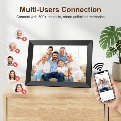 Frameo 10.1 Inch Wifi Digital Picture Frame, Digital Photo Frame with 1280X800 HD IPS Touch Screen, Auto-Rotate, Wall Mountable, Easy Setup to Share Moments Instantly via Frameo App, Gifts for Mom9