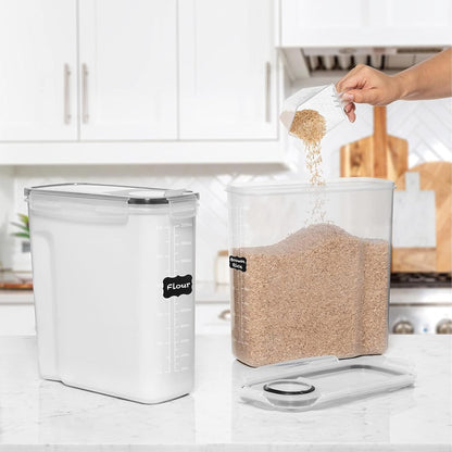 2 Pack (6.3L / 213OZ) EXTRA Large Airtight Food Storage Cereal Containers for Bulk Food Storage Bpa-Free Plastic Container, Pantry Organization and Canister for Rice, Pasta, Sugar & Flour7