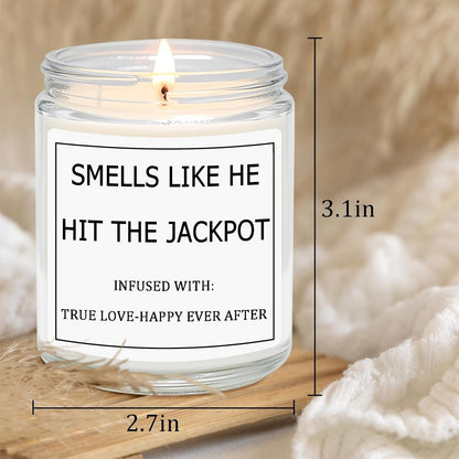 Bridal Shower Gifts for Bride, Bride to Be Engagement Gift for Couples Women, Funny Wedding Lavender Candles3