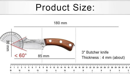 Meat Cleaver,Cleaver Knife 3 Inch Kitchen Knife Stainless Steel Boning Butcher Knife Meat Cleaver Fishing Knife Forged Chef Knife Cooking Tools, LAMAJIGA58442