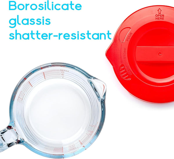 4-Cup High Borosilicate Glass Measuring Cup with Lid for Kitchen6