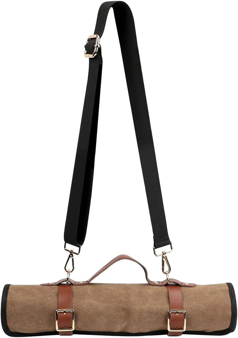 knife-roll-with-leather-straps-and-metal-buckles-double-layer-waxed-canvas-knife-bag-large-chef-knife-bag-with-handle-and-shoulder-strap