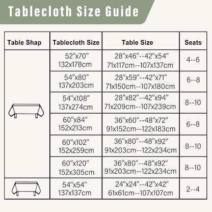 Rectangle Faux Linen Tablecloth - Waterproof Spill-Proof Wrinkle and Stain Resistant Table Cloth Washable Decorative Farmhouse Table Cover for Kitchen Dining Party, 52 X 70 Inch, Sage Green6