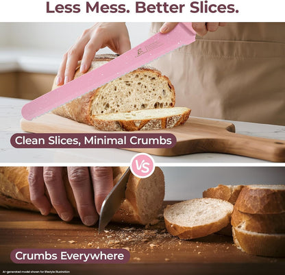 Bread Knife for Homemade Bread, World'S 1St Double Serrated Knife3