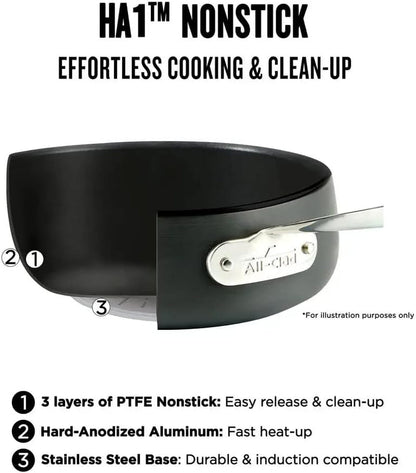 All-Clad HA1 Hard Anodized Nonstick Fry Pan Cookware (8 Inch Fry Pan)2