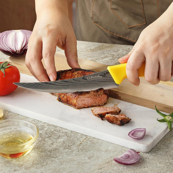 2PCS Curved Boning Knife, OHOLA 6 Inch Deboning Knife, Premium Stainless Steel Fillet Knife with Ergonomic PP Hanlde, Great for Meat, Fish, Poultry, Cutting, Trimming, Dishwasher Safe8