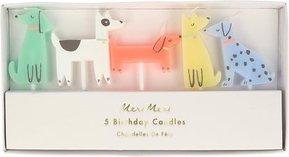 Dog Candles (Pack of 5), Bright & Colorful Dog-Shaped Candles2