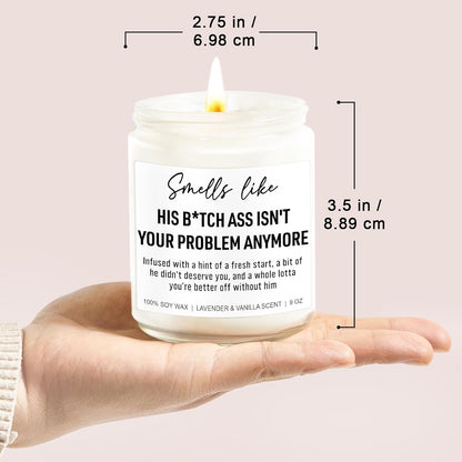Funny Scented Candles, Divorce Gifts for Women, Divorce Party Decorations - Cheer Up, Breakup Gifts for Women, Newly Divorced Woman, Her - Break Up, Ex Boyfriend Presents - 9 Oz7