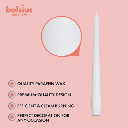Unscented 10 Inch Dinner Candles, 10 Pack - 8 Hour European Quality Smokeless Dripless Taper Candles for Home Décor9