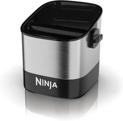 Ninja Luxe Café Knock Box, Holds 10 Double Shot Pucks, XSKKNOCKBOX | Accessories for Espresso Machine, Easy & Mess-Free Puck Disposal, Coffee & Espresso Grounds, Non-Slip Base, Removable Bar1