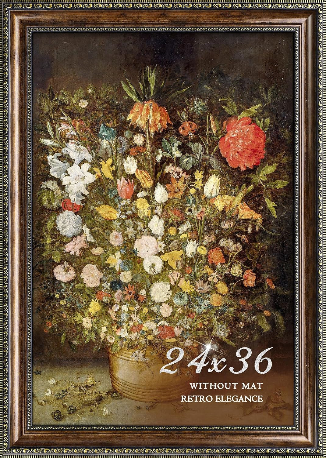 vintage-24x36-poster-frame-hd-plastic-golden-brown