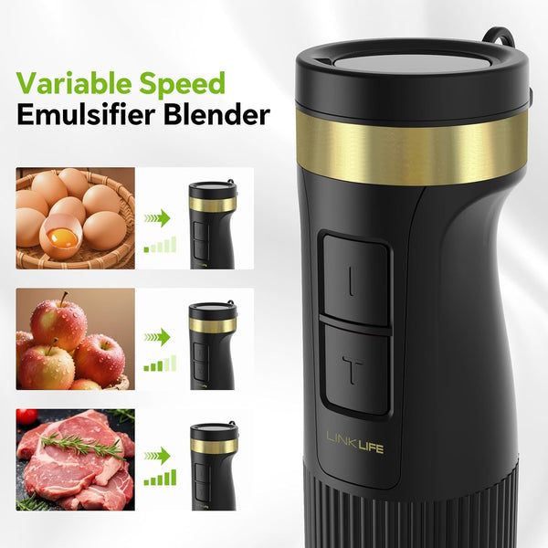 1200W Immersion Blender Handheld, 5-In-1 Variable Speed | Hand Blender Stick with Whisk Chopper Milk Frother Mixing Cup and Storage Rack for Kitchen Soup, Purees and Smoothies7