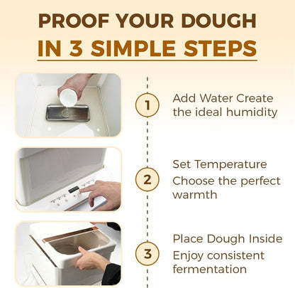 Foldable Bread Proofing Box, 25L Sourdough Proofer & Slow Cooker | 32–248°F Digital Temperature Control, 24H Timer, Large Capacity for Bread, Sourdough, Pizza Dough, Yogurt & Fermentation7