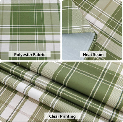 Waterproof Rectangle Checkered Tablecloth 54 X 80 Inch, Sage Green3