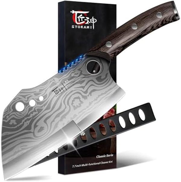 Fillet Knife 7.2 Inch+Meat Cleaver Chef Knife 7.7 Inch6