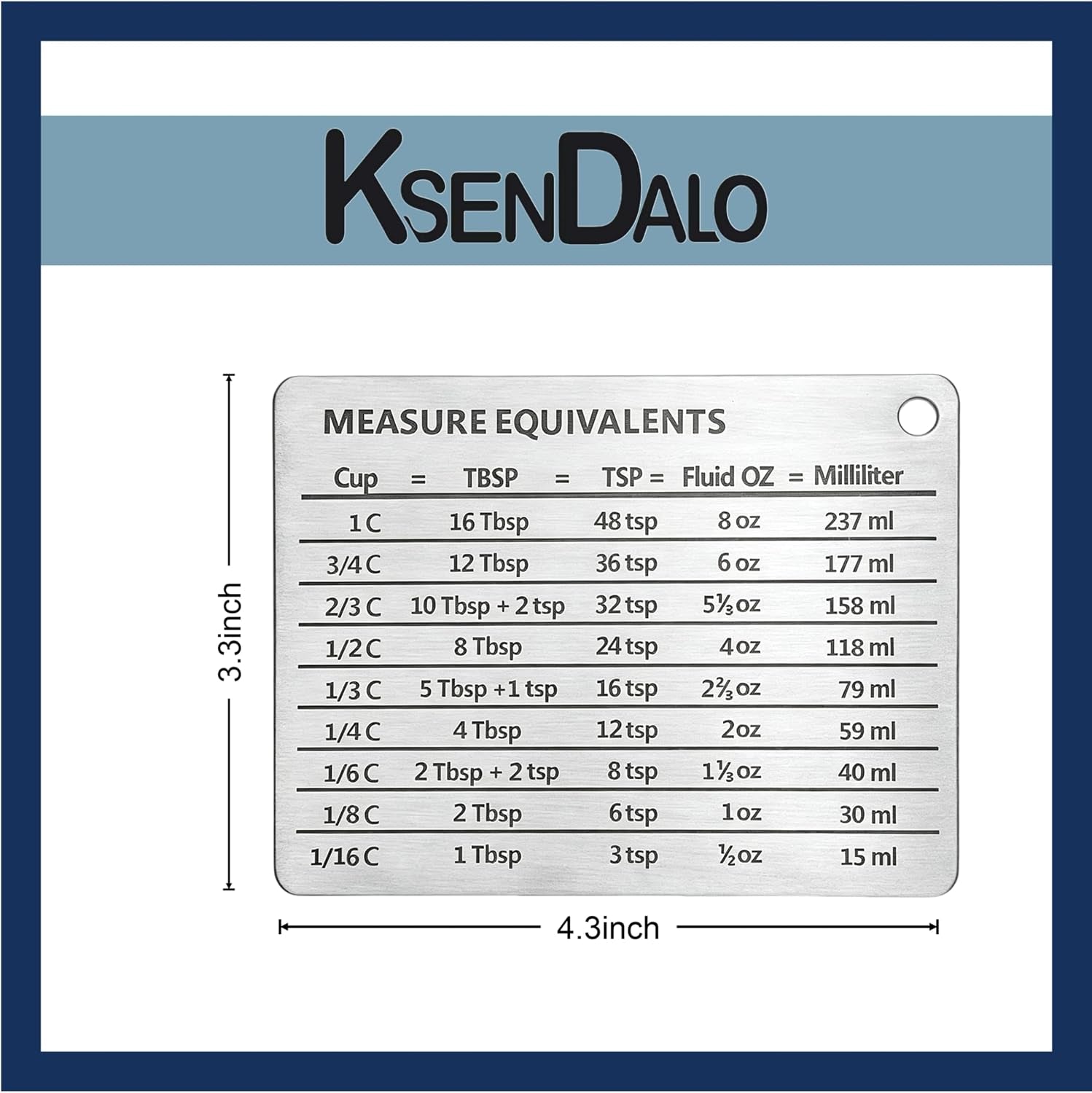 measurement-conversion-chart-with-strong-magnet-backing-stainless-measurement-conversions-for-cups-tablespoons-teaspoons-fluid-oz-and-milliliters-silver