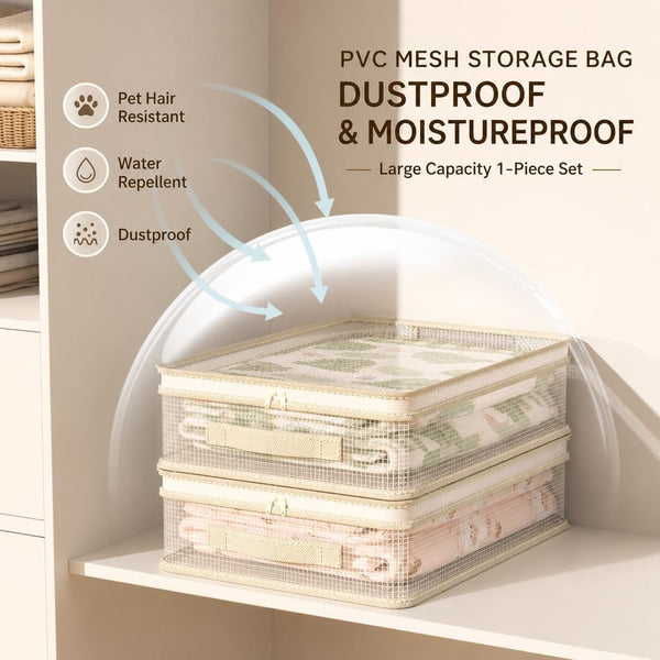 4Pcs Storage Cubes with Handles, Collapsible Fabric Storage Bins4