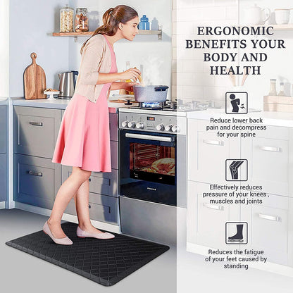 Kitchen Mats for Floor Cushioned Anti-Fatigue Kitchen Rugs | Thick,Soft and Waterproof Non-Slip Mats and Rugs Heavy Duty Ergonomic Comfort Rug for Floor,Office,Sink,Laundry6