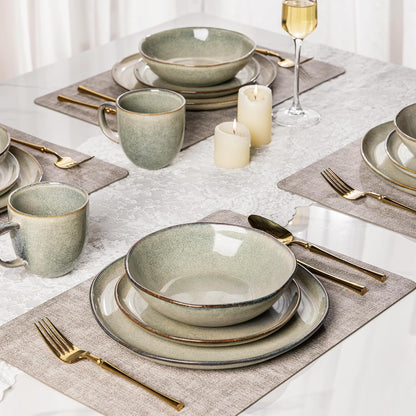 Ceramic Dinnerware Sets for 12,36Pcs Plates and Bowls Sets Dishes6