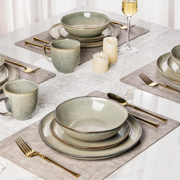 Ceramic Dinnerware Sets for 12,36Pcs Plates and Bowls Sets Dishes6
