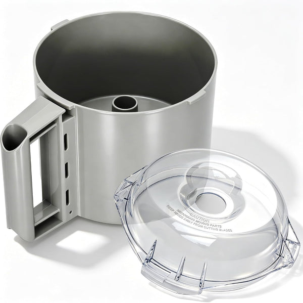 106458S Cutter Bowl Lid and 112204S Cutter Bowl | Compatible with Robot Coupe R2, R2B, R2N, R2 Dice Food Processor, Gray, 3 Quart Combo Set1