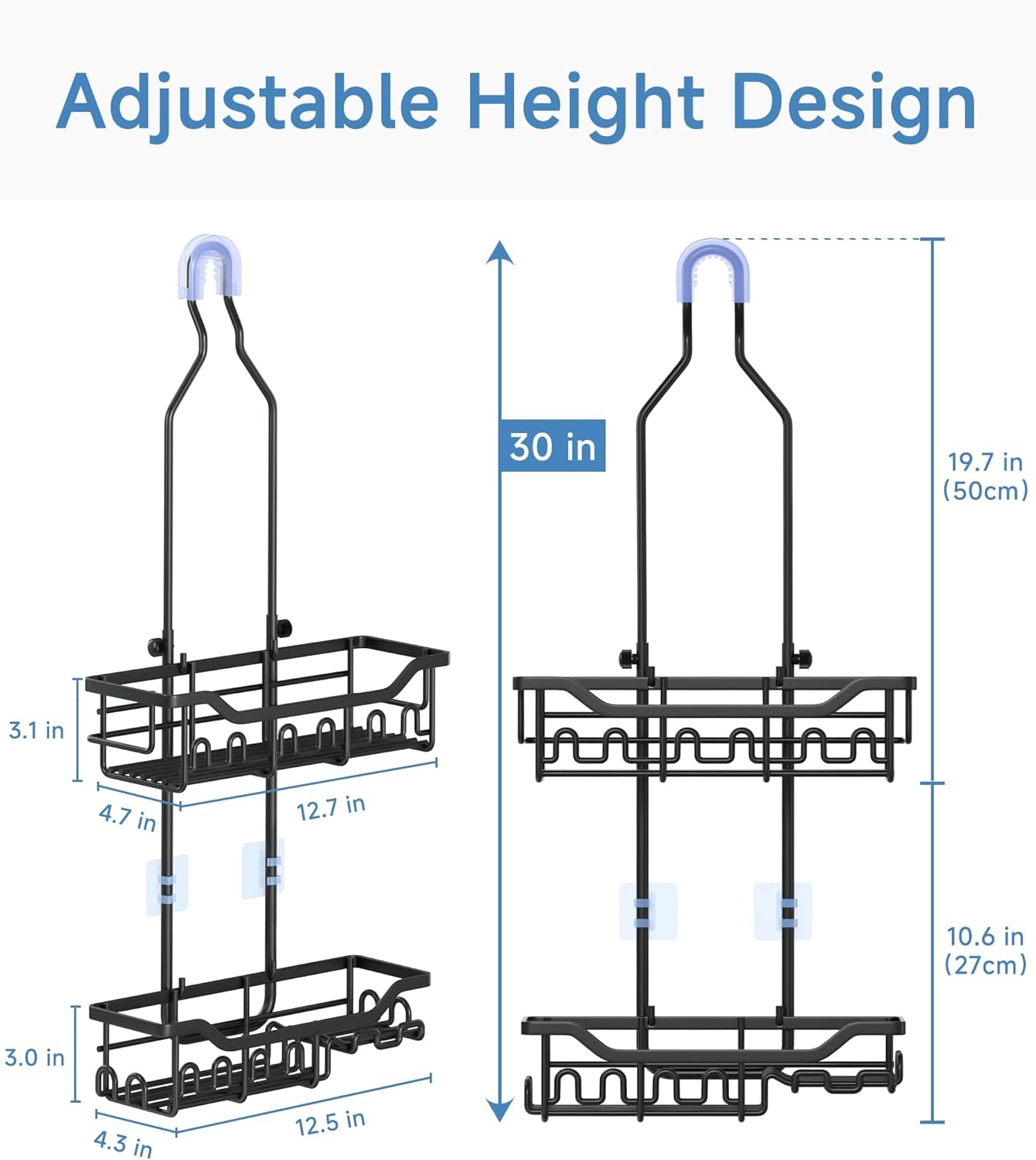 upgraded-extended-length-shower-organizer-with-hooks-rustproof-shampoo-soap-holder-large-hanging-bathroom-caddy