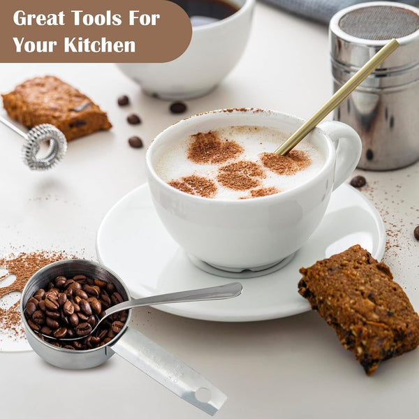 4 Pcs 1/4 Cup Scoop, Stainless Steel 2 Oz Measuring Cup6