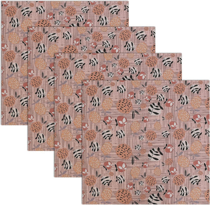 Cloth Napkins Set of 6, 100% Cotton 18”X18” - Dusty Palette2
