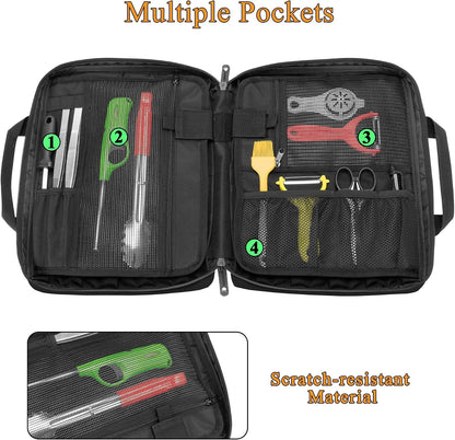 Knife Storage Bag with Lockhole & 20+ Slots, up to 17.5 In, Bag Only2
