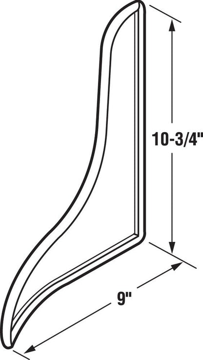 M 6086 Bath Tub Splash Guard, 9 In. X 10-3/4 In., Plastic, White2