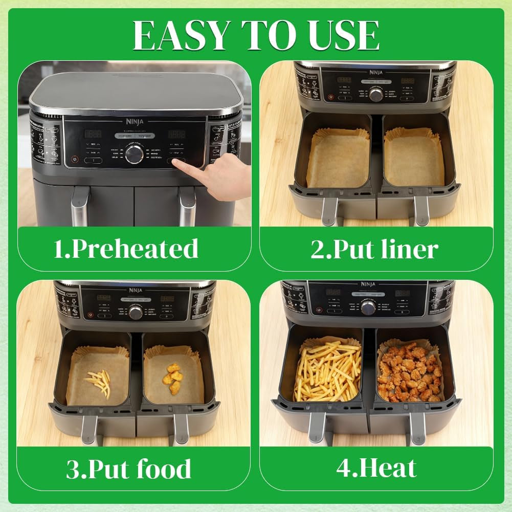 300pcs-disposable-air-fryer-liners-for-ninja-dual-bella-airfryer-rectangle-air-fryer-parchment-paper-compatible-with-ninja-dualzone-dz201-dz401-dz550-dz302-bella-slim-air-fryer-more