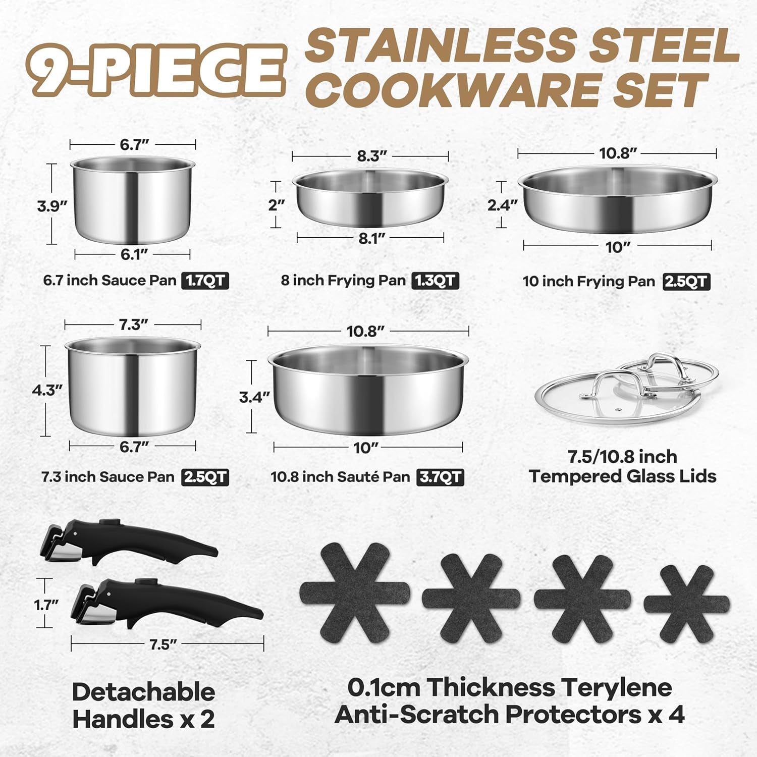 9pcs-stainless-steel-cookware-set-3-ply-pots-and-pans-set-w-detachable-handle-lid-induction-cookware-kitchen-cooking-set-for-rv-camping-nontoxic-whole-clad-frying-saute-sauce-pan-oven-safe