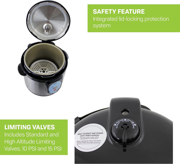 CAREY DPC-9SS Smart Electric Pressure Cooker and Canner, Stainless Steel, 9.5 Qt6