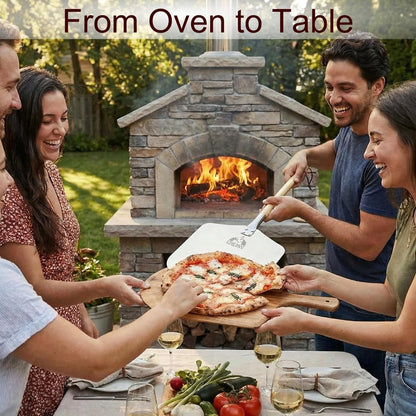 12 X 14 Aluminum Pizza Peel with Detachable Handle | 35.5-Inch Overall Length with 21-Inch Wooden Handle, Pizza Paddle & Pizza Spatula for Outdoor Pizza Ovens5