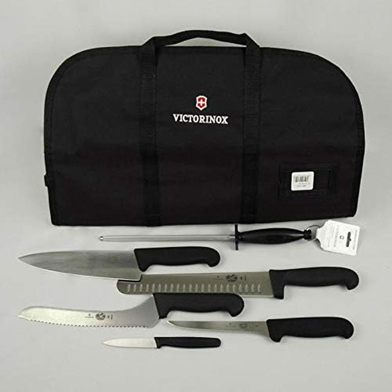 victorinox-forschner-7-pc-fibrox-deluxe-culinary-knife-roll-set-black