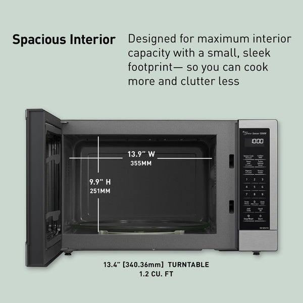 Panasonic NN-SN67KS Microwave Oven, 1.2 Cu.Ft, Stainless Steel/Silver4
