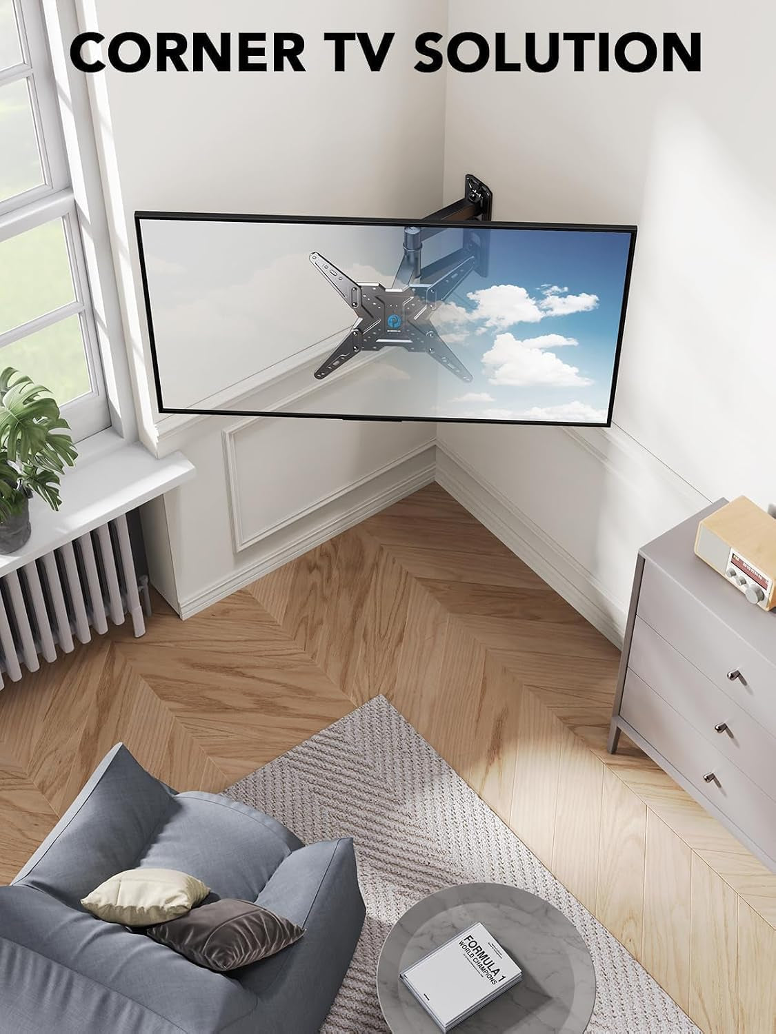 tv-wall-mount-for-most-26-32-50-55-60-inch-tvs-full-motion-tv-mount-with-swivel-tilt-extension-single-stud-wall-mount-bracket-holds-up-to-77-lbs-max-vesa-400x400mm-pimf11