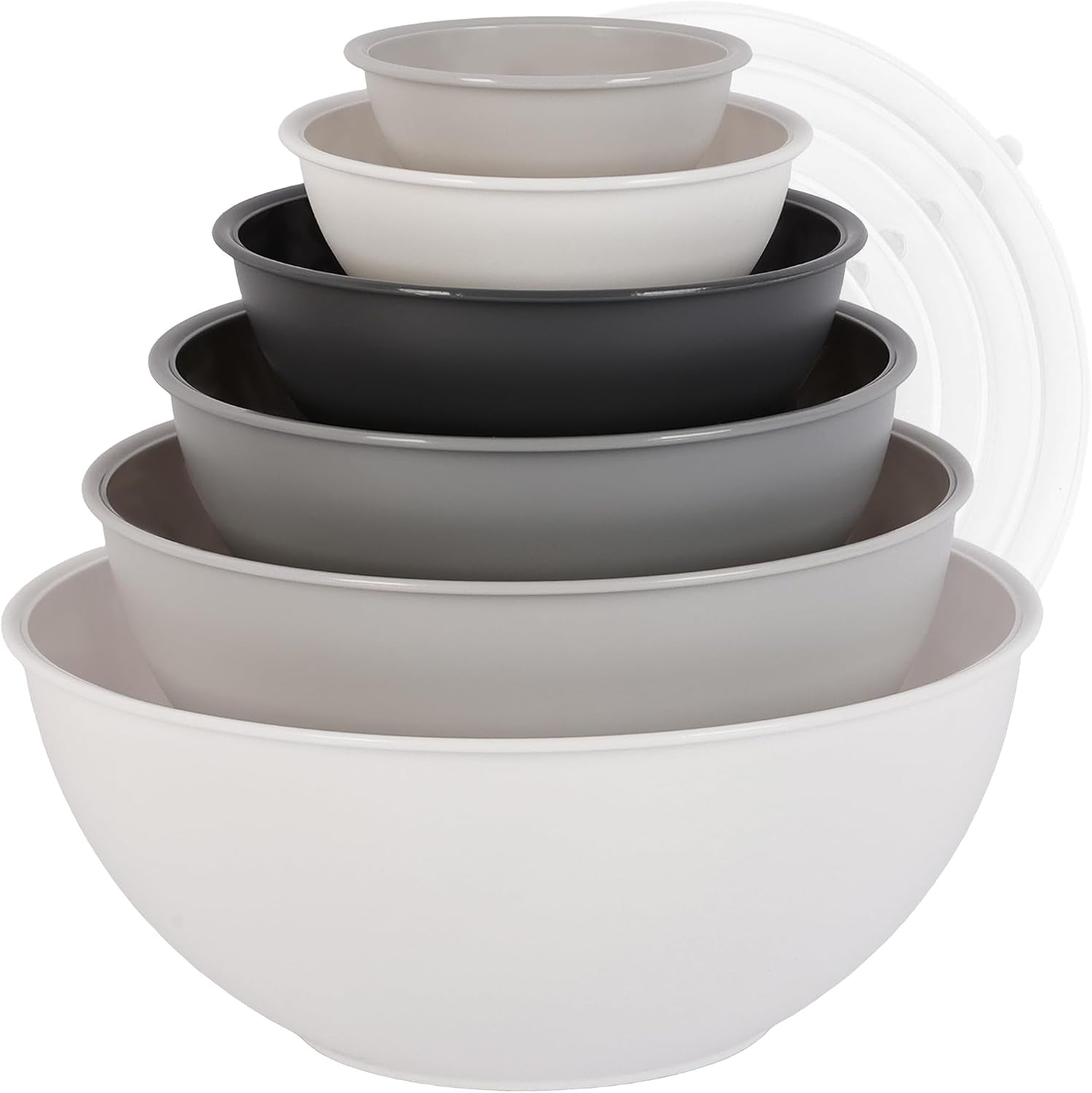 bpa-free-plastic-round-mixing-bowl-with-lids-12-pack-nesting-bowls-with-lids-set-microwave-and-dishwasher-safe-prep-serving-bowls-great-for-mixing-baking-serving-white-12pcs