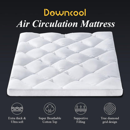 3 Inch Queen Mattress Topper, Ultra Thick and Fluffy Supportive Memory Foam Mattress Topper for Body Pain, Mattress Pad with Breathable Mesh Design for Deep Sleep, 80X60X3 Inches3
