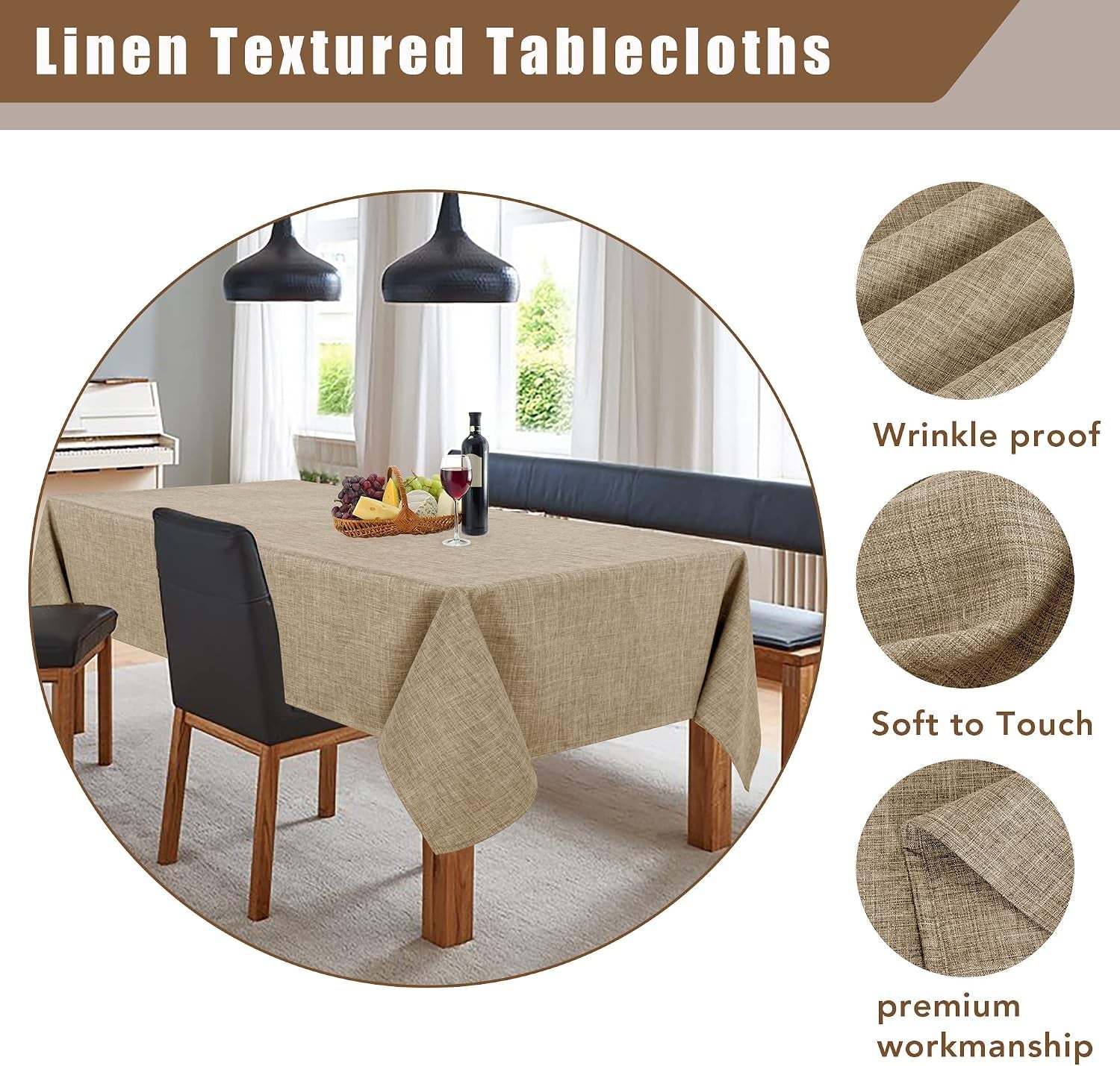 khaki-faux-linen-tablecloth-rectangle-54x108-inch-for-6-ft-tables