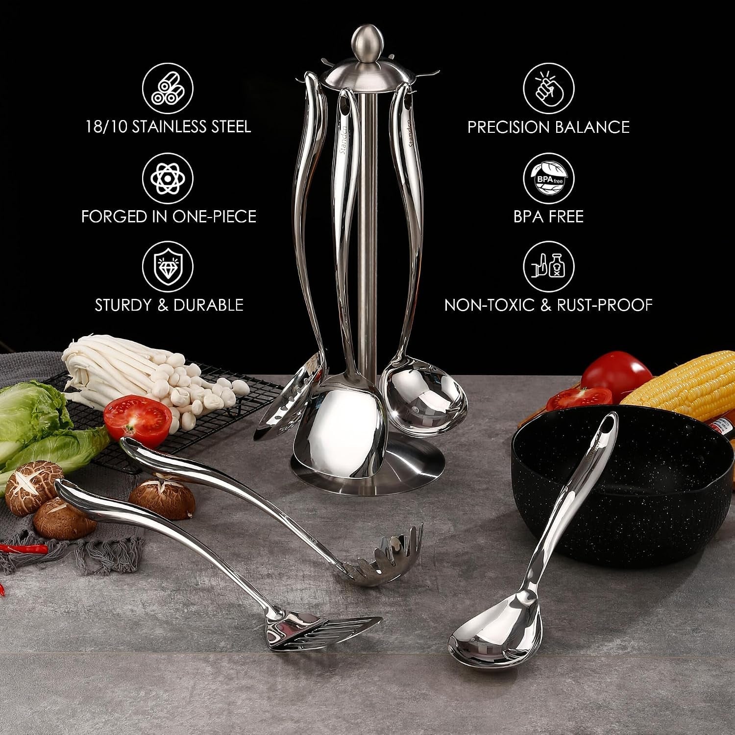 18-10-stainless-steel-cooking-utensils-set-with-holder-7-pieces-all-metal-kitchen-utensils-15-kitchen-tools-with-countertop-rotating-stand-spatula-ladle-skimmer-tunner-pasta-large-spoon