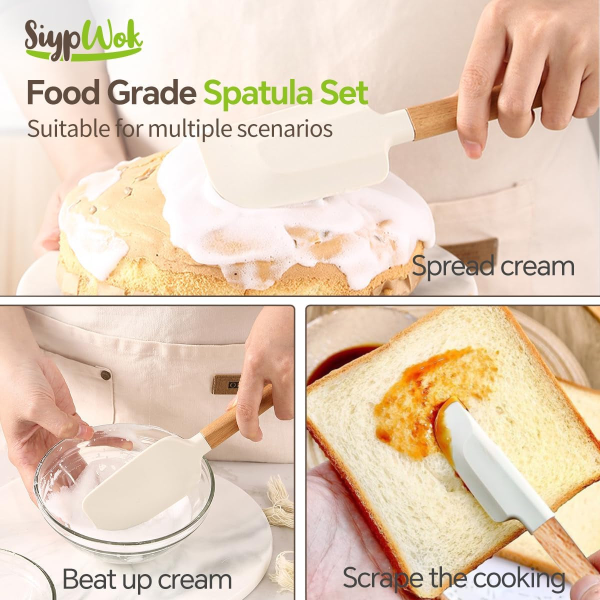 silicone-spatula-set-food-grade-rubber-spatula-4-piece-nonstick-rubber-spatulas-spoonula-jar-scraper-for-cooking-baking-mixing-frosting-heat-resistant-up-to-600-f-4-pcs-spatula-off-white