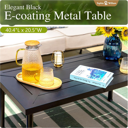 Metal Patio Furniture Set with 2 Rocking Chairs7