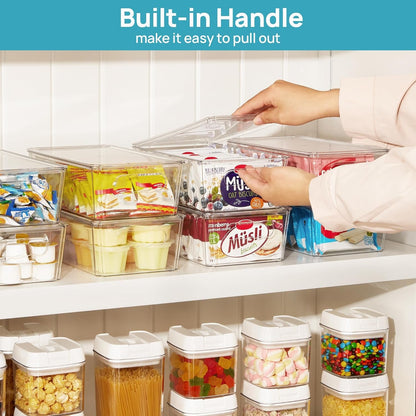 8Pcs Clear Stackable Storage Bins with Lids5