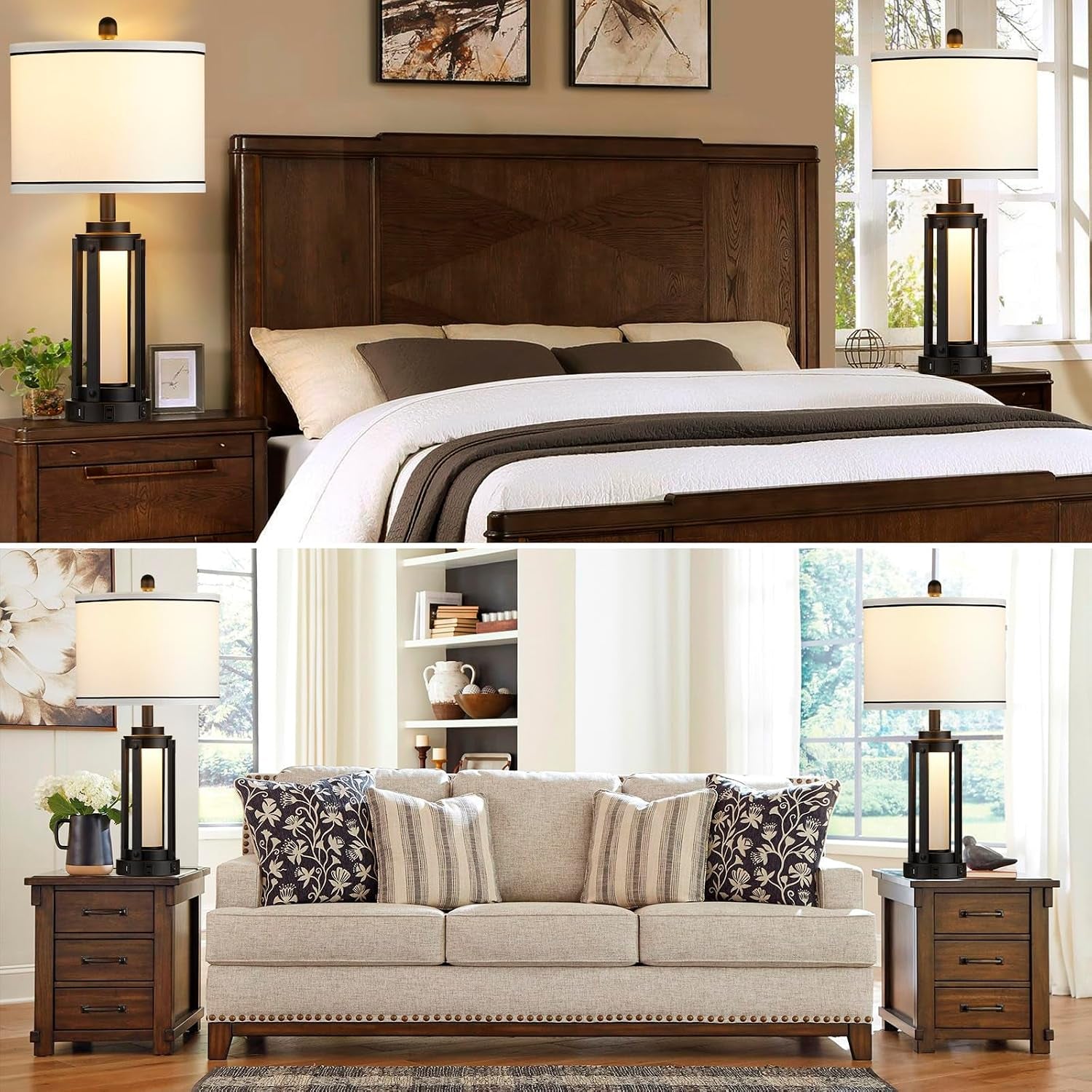 25-modern-table-lamps-set-of-2-industrial-beside-lamps-with-usb-a-c-charging-ports-ac-outlet-nightstand-lamp-with-glass-night-light-for-living-room-bedroom-end-table-decor-white4-bulbs-included