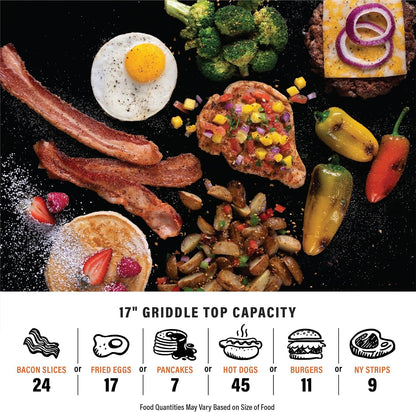 Blackstone 1971 Original 17" Omnivore Tabletop Griddle, Black7
